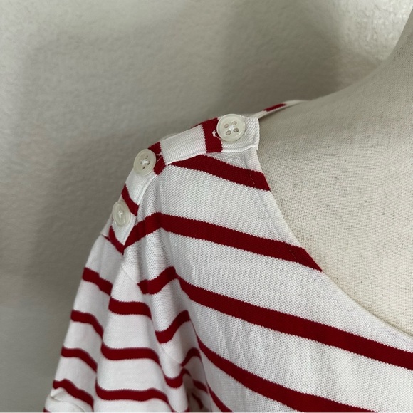 Anthropologie Pilcro and the Letterpress Red White Striped Top, Sz Large - Picture 4 of 13